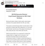 Patrick Mahomes supporting the NFLPA's stance on playing turf